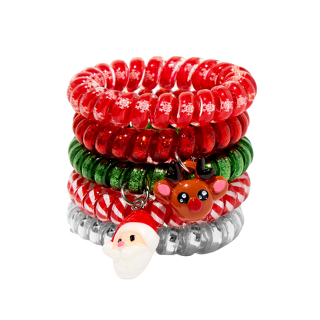 Claire's Christmas Assorted Coil Bracelets - 5 Pack