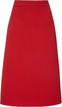 Gabardine Midi Skirt Size: 44