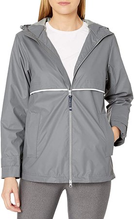 Amazon.com: Charles River Apparel Women's New Englander Waterproof Rain Jacket, Grey/Reflective, XL: Clothing