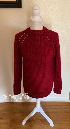 Cranberry Red Bulky Pullover | Etsy