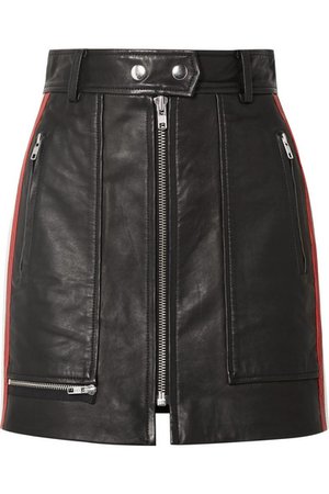 Isabel Marant Étoile | Alynne striped leather mini skirt | NET-A-PORTER.COM