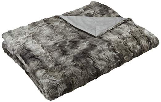 Amazon.com: Pinzon Faux Fur Throw Blanket 63" x 87", Alpine Brown: Home & Kitchen