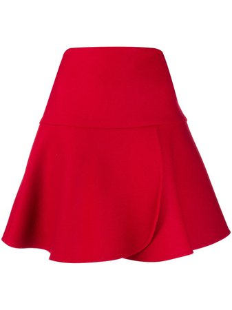 Red Valentino Wrap-Style Flared Mini Skirt | Farfetch.com