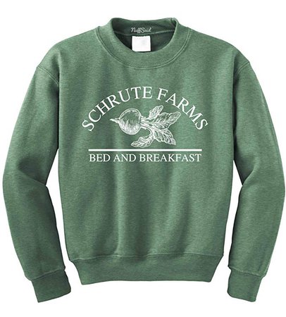 Dark Green Schrute Farms Bed and Breakfast Pullover