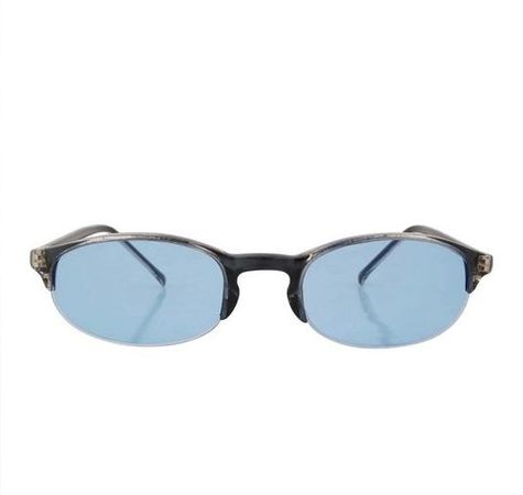 GiantVintage | HOFF | Smoke/Blue Semi-Rimless 90's Sunglasses
