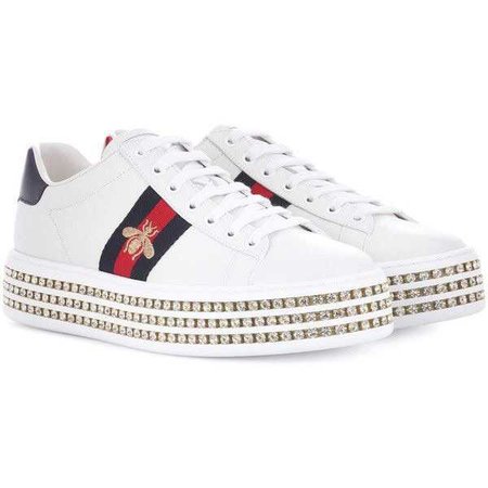 GUCCI Ace Platform Leather Sneakers
