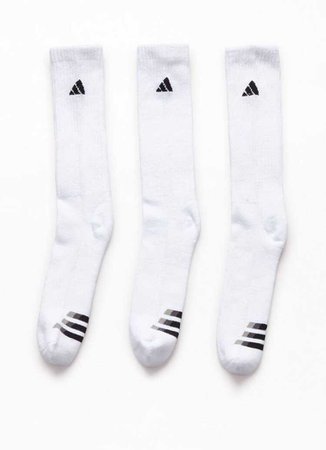 adidas Cushioned 3 Pack Crew Socks | PacSun