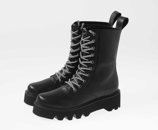 Grunge combat boots