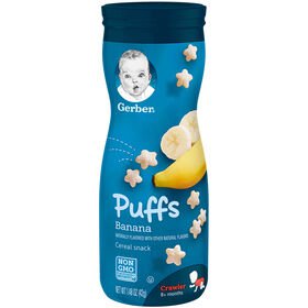Gerber Puffs Cereal Snack, banana, 1.48 oz