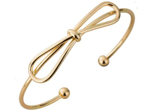 Gold bow bracelet