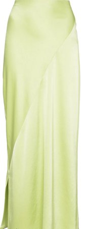 silk green skirt