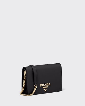 Black Saffiano Leather Mini Bag | Prada
