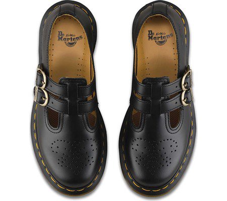 Womens Dr. Martens 8065 Double Strap Mary Jane DML - Black Smooth - FREE Shipping & Exchanges