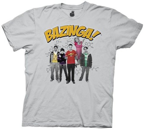 Big Bang Theory Bazinga with Cast T-Shirt | TV Show T-Shirt