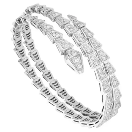 Bvlgari Serpenti Two-coil White Gold Diamond Bracelet