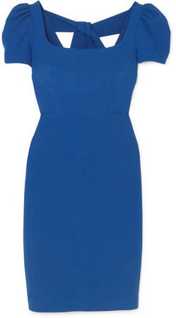Poppy Crepe Midi Dress - Blue
