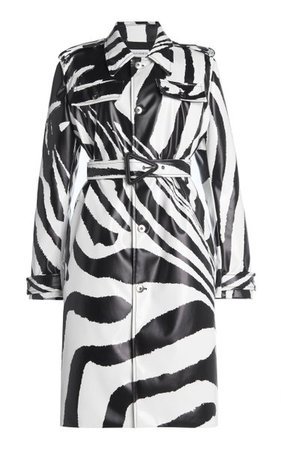 bottega veneta Zebra-Print Rubber-Coated Coat By Bottega Veneta | Moda Operandi | ShopLook