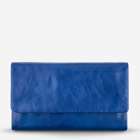 Audrey Women's Royal Blue Leather Wallet | Status Anxiety® Official