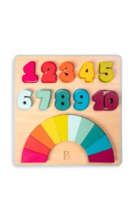 numbers & colors wooden puzzle