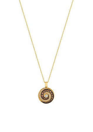 Le Vian® Chocolate Diamonds and Vanilla Diamonds 14k Honey Gold Pendant Necklace