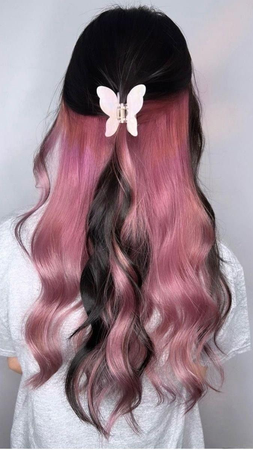 pink cute hairstyle