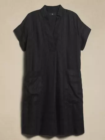 Laurel Linen-Cotton Utility Dress | Banana Republic