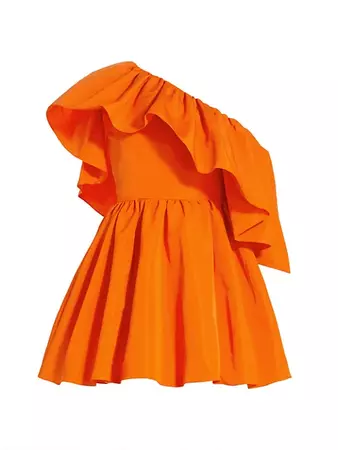 Shop Alexander McQueen Ruffled One-Shoulder Minidress | Saks Fifth Avenue