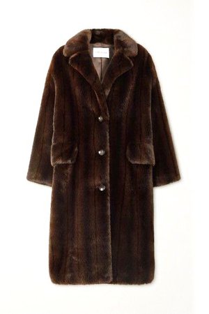 faux fur long coat