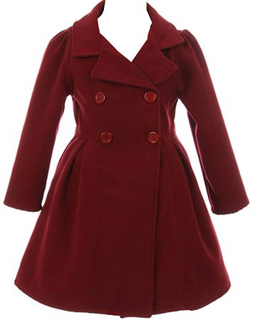 Amazon.com: Dreamer P Big Girls Long Sleeve Collar Button Flower Girl Coat Jacket Cover Outerwear 2-16: Clothing