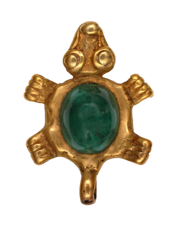 700 - 1000 AD Gold turtle pendant, Cocle culture (Panama)