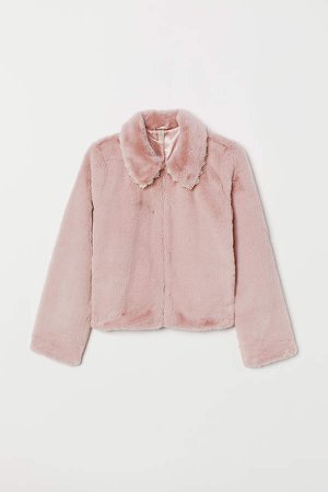 Faux fur jacket - Pink