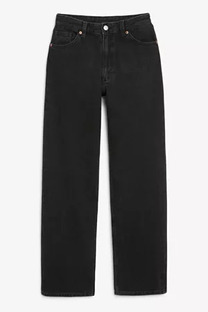 Taiki straight leg black jeans - Black - Jeans - Monki WW