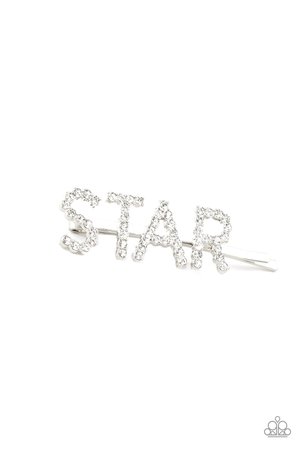 Paparazzi Accessories - Star In Your Own Show - White Hair Clip