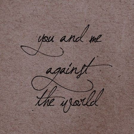 against the world quote