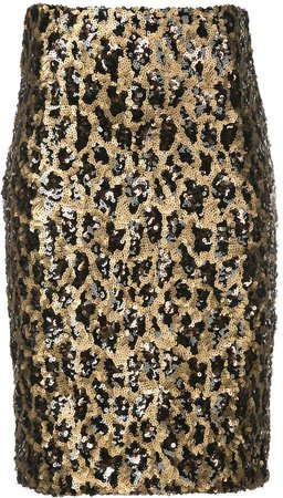 Alice+Olivia Ramos sequin fitted skirt