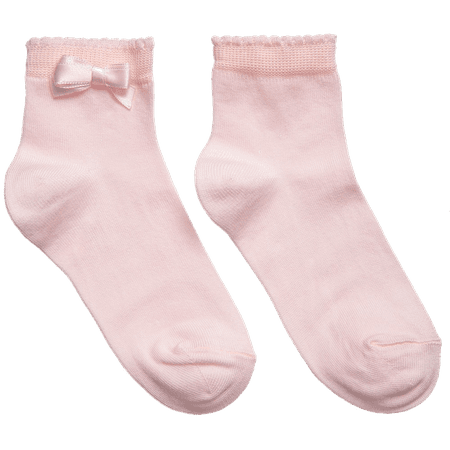 Pink bow socks