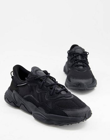 adidas Originals Ozweego sneakers in triple black | ASOS