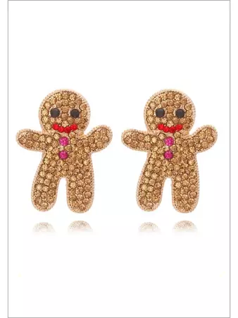 A Bite Of Delight Gingerbread Man Earrings