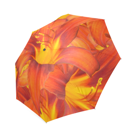 Orange Daylilies Foldable Umbrella | ID: D429864