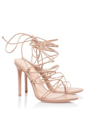 Shoes : 'Tao' 100 Beige Leather Barely There Sandal