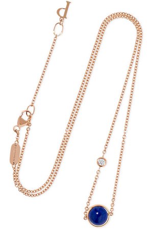 Piaget | Possession 18-karat rose gold, lapis lazuli and diamond necklace | NET-A-PORTER.COM