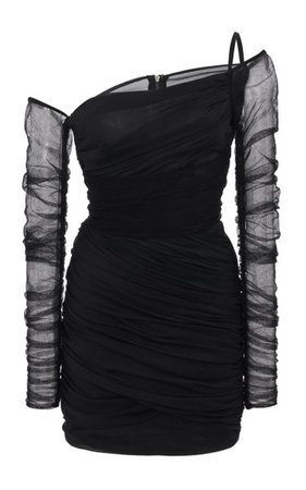 Asymmetric Draped Chiffon Mini Dress By Dolce & Gabbana | Moda Operandi