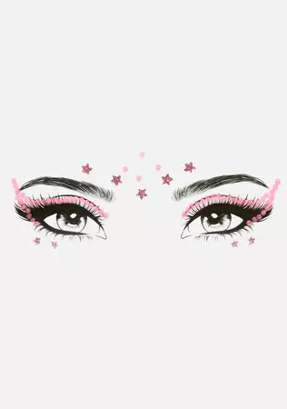 Pixie Princess Rhinestone Star Face Gems - Pink – Dolls Kill