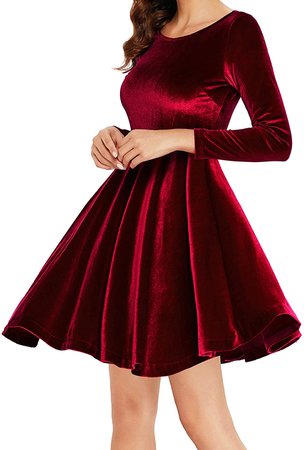 red velvet dress