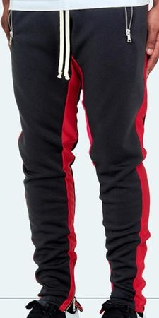 Black & red joggers
