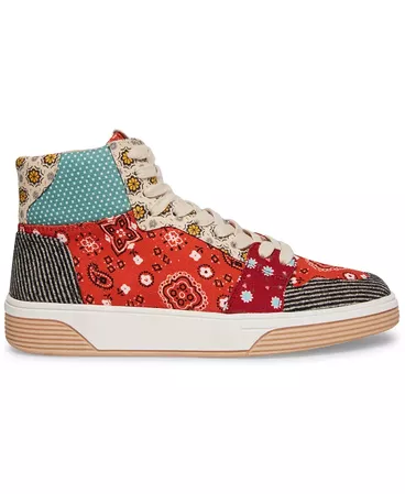 red Steve Madden Women's Freethrow High-Top Sneakers & Reviews - Athletic Shoes & Sneakers - Shoes - Macy's