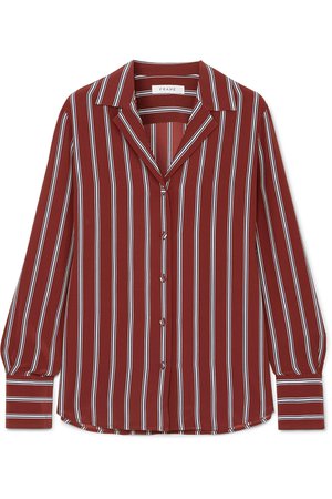 FRAME | Striped silk shirt | NET-A-PORTER.COM