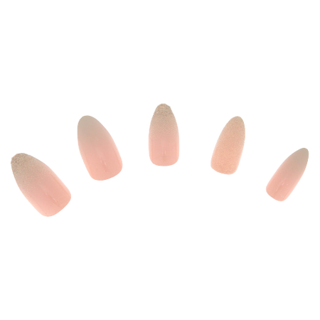 Claire's Ombre Glitter Stiletto Faux Nail Set - Pink