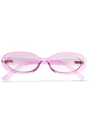 Le Specs | Outta Love oval-frame acetate sunglasses | NET-A-PORTER.COM