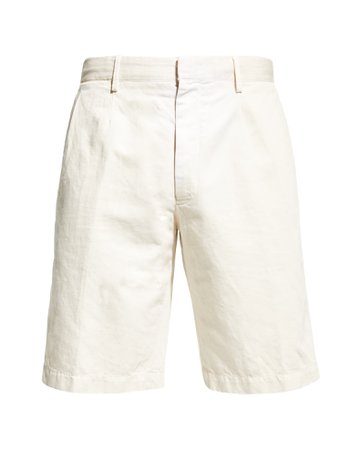 ZEGNA Men's Cotton-Linen Shorts | Neiman Marcus